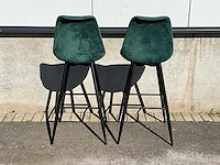 Gestoffeerde barkruk met rugleuning (17x) - afbeelding 4 van  4