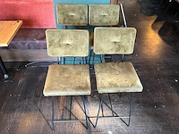 Gestoffeerde barkruk met rugleuning (5x) - afbeelding 2 van  5