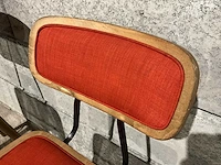 Gestoffeerde barkruk met rugleuning (7x) - afbeelding 6 van  8