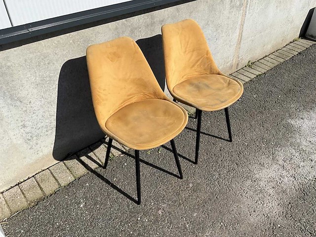 Gestoffeerde restaurantstoel (11x) - afbeelding 1 van  6