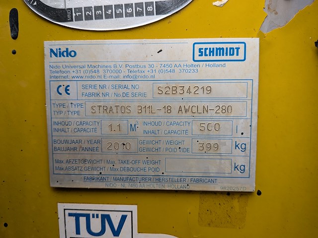 Getrokken natzoutstrooier, nido | schmidt, stratos b11l-18 awcln-280, 2010 - afbeelding 18 van  29
