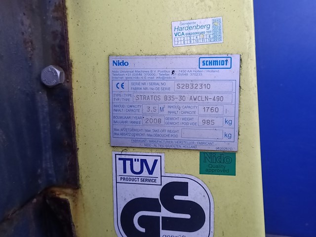 Getrokken zoutstrooier , nido | schmidt, stratos b35-30 awcln-490, 2008 - afbeelding 10 van  21