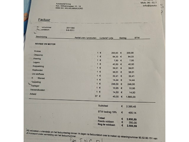 Getunede cilinderkop voor vw 1600, vw, golf 1600 - afbeelding 3 van  4