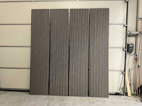 Gevelbekleding, wandpanelen, stellingen en opslagtenten