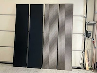 Gevelbekleding, wandpanelen, stellingen en opslagtenten