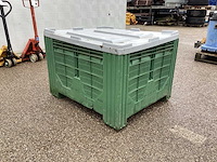 Geventileerde kunststof palletbox met deksel - afbeelding 2 van  4