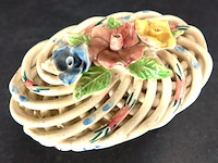 Gevlochten aardewerk dekseldoos - afbeelding 3 van  5