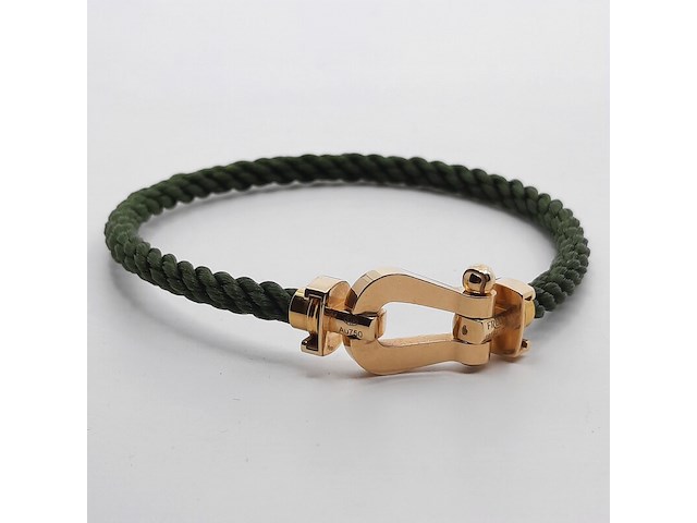 Gevlochten armband met 18 karaats sluiting, fred, force 10 - afbeelding 1 van  10