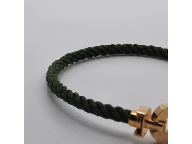 Gevlochten armband met 18 karaats sluiting, fred, force 10 - afbeelding 3 van  10
