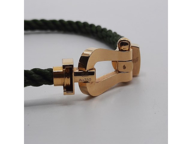 Gevlochten armband met 18 karaats sluiting, fred, force 10 - afbeelding 5 van  10