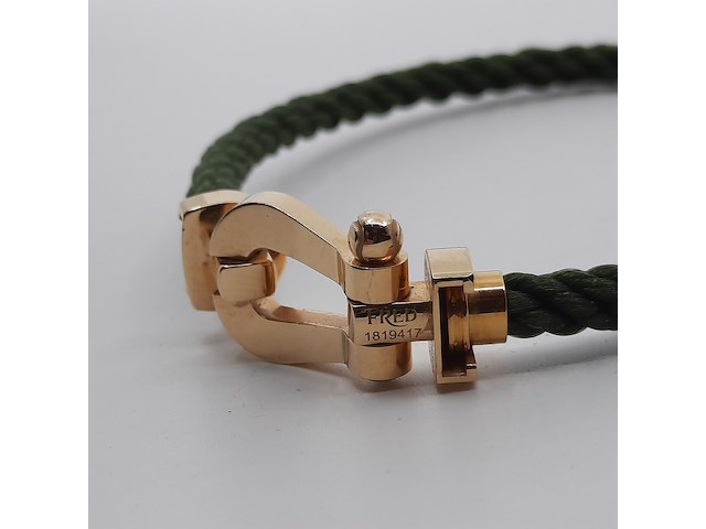 Gevlochten armband met 18 karaats sluiting, fred, force 10 - afbeelding 6 van  10