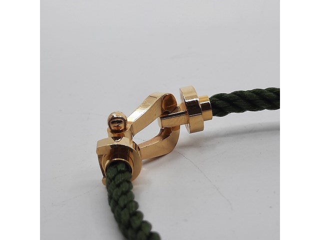 Gevlochten armband met 18 karaats sluiting, fred, force 10 - afbeelding 7 van  10