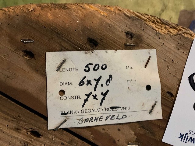 Gevlochten staalkabel op haspel - afbeelding 4 van  4