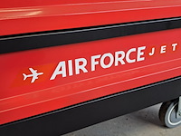Gevulde gereedschapstrolley met 7 laden +/- 190 delig, air force jet, rood - afbeelding 6 van  22