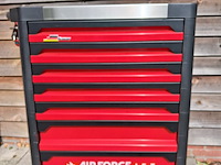 Gevulde gereedschapstrolley met 7 laden +/- 190 delig, air force jet, rood - afbeelding 17 van  22