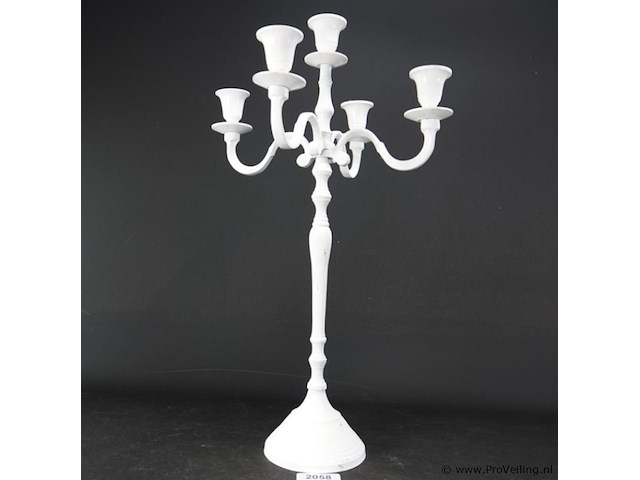 Gewitte ijzeren kandelaar - afbeelding 2 van  5