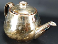 Gezilverde porseleinen theepot - afbeelding 3 van  5