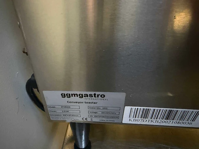 Ggm gastro - dtkb200 - professionele doorloopbroodrooster - afbeelding 5 van  6
