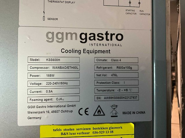 Ggm gastro kss600h koelkast - afbeelding 6 van  8