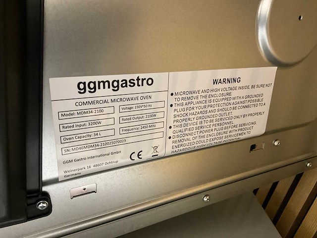 Ggm gastro mdm34-2100 magnetron - afbeelding 6 van  6