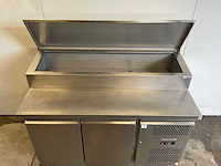 Ggmgastro - zbs157 - voorbereidingstafel eco - 1360mm - 2 deuren - voor 7x gn 1/3 - afbeelding 5 van  10