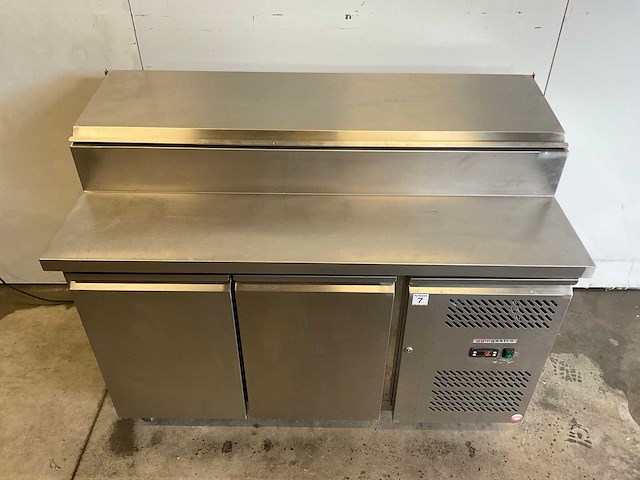 Ggmgastro - zbs157 - voorbereidingstafel eco - 1360mm - 2 deuren - voor 7x gn 1/3 - afbeelding 7 van  10