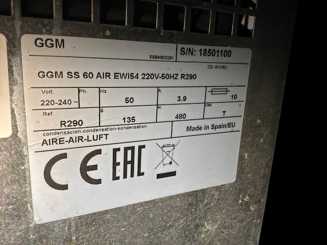 Ggmgastro 60air ewi54 ijsblokjesmachine - afbeelding 6 van  6