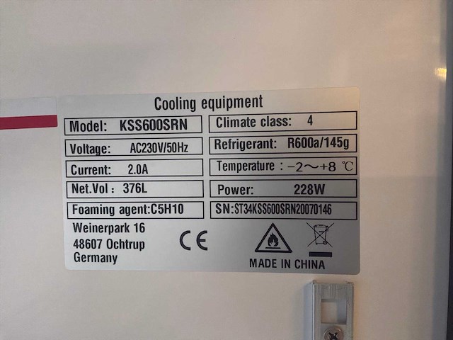 Ggmgastro kss600srn koelvrieskast - afbeelding 4 van  6