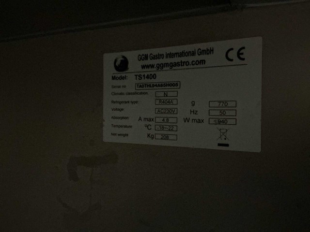 Ggmgastro ts1400 ergonomische vrieskast - afbeelding 3 van  4