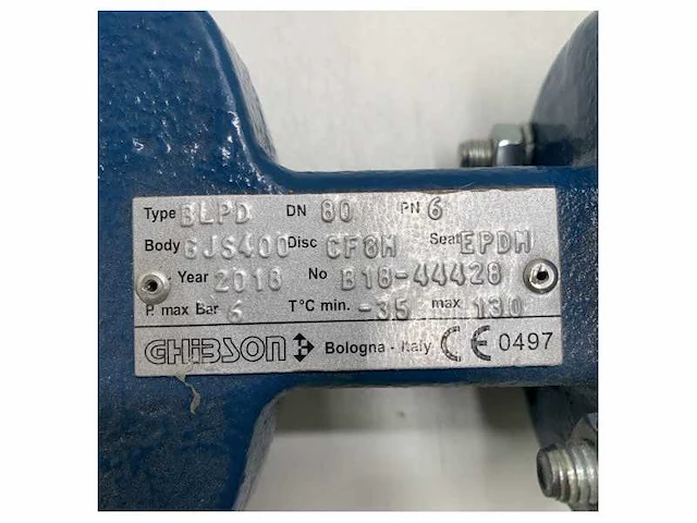 Ghibson blpd dn80 gjs400 butterfly valve - afbeelding 3 van  3
