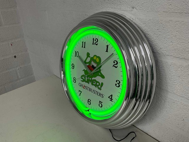 Ghostbuster slimer neon klok - afbeelding 2 van  6