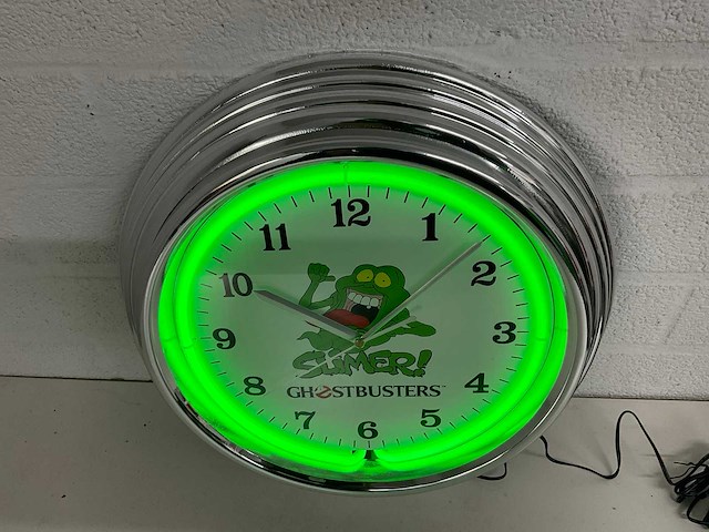 Ghostbuster slimer neon klok - afbeelding 4 van  6