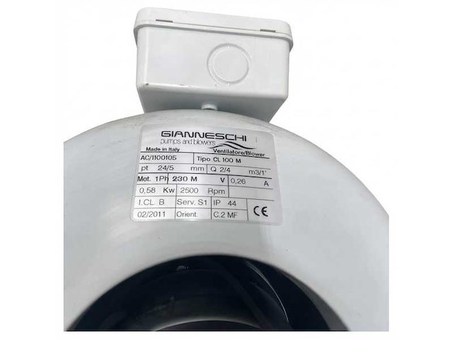 Gianneschi cl100 230v ventilator wit - 01cl001 - afbeelding 3 van  4