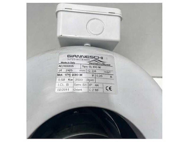 Gianneschi cl100 230v ventilator wit - 01cl001 - afbeelding 4 van  4