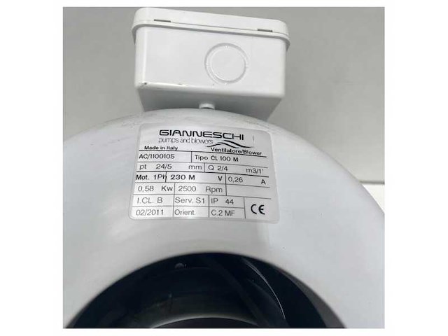 Gianneschi cl100 230v ventilator wit - 01cl001 - afbeelding 3 van  4