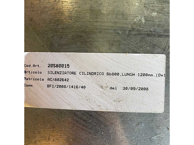 Gianneschi dometic condaria filter silencer 1200 x 800 - 20s80015 - afbeelding 3 van  7