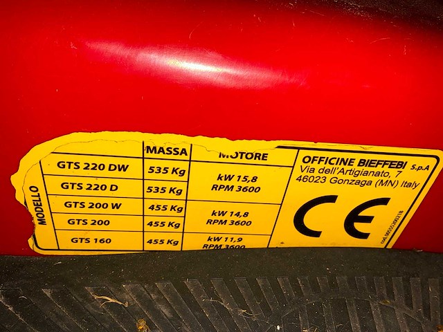 Gianni ferrari gts 220 d frontmaaier 112 cm hooglosser - afbeelding 8 van  11
