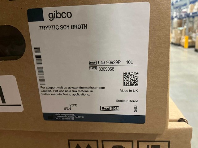 Gibco 043-90929p 10ltr tryptische sojabouillon (32x) - afbeelding 3 van  5
