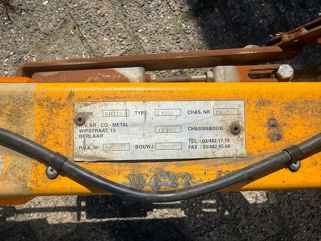 Gielen e1350 haspel aanhangwagen - afbeelding 1 van  1