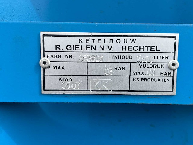 Gielen n.v. ketelbouw olie opvangtank met opvangbak - afbeelding 2 van  12