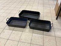 Gietijzeren braadsledes (3x) - afbeelding 1 van  6