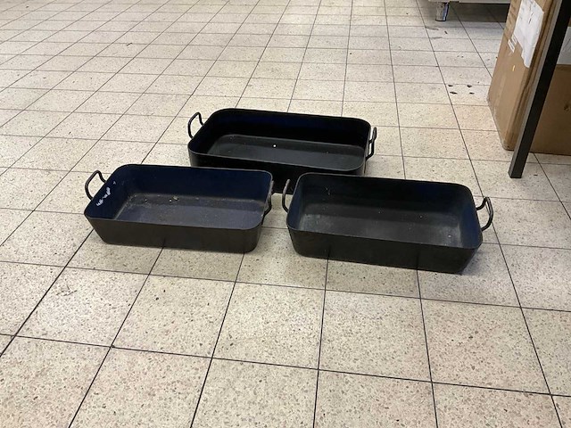 Gietijzeren braadsledes (3x) - afbeelding 2 van  6