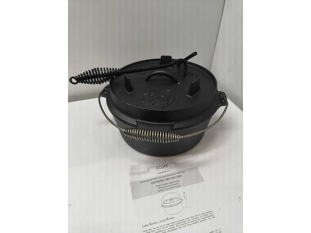 Gietijzeren pan doorsnede 25 cm, zwart - afbeelding 1 van  4
