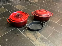 Gietijzeren pannen (3x)