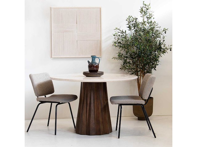 Giga meubel - eettafel rond marmer ø150cm - faiza - afbeelding 2 van  6