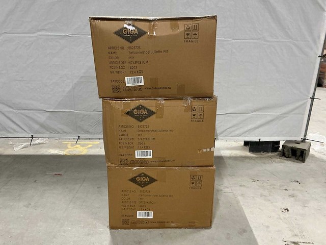 Giga meubel - julietta - eetkamerstoel (6x) - afbeelding 4 van  5