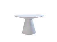 Giga meubel beton ciré beige rond eetkamertafel - afbeelding 1 van  6