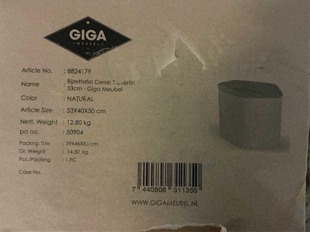 Giga meubel cersel travertin 8824179 bijzettafel - afbeelding 4 van  4