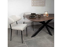 Giga meubel charlotta stof/metaal eetkamerstoel (6x) - afbeelding 3 van  5