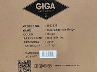 Giga meubel charlotta stof/metaal eetkamerstoel (6x) - afbeelding 5 van  5